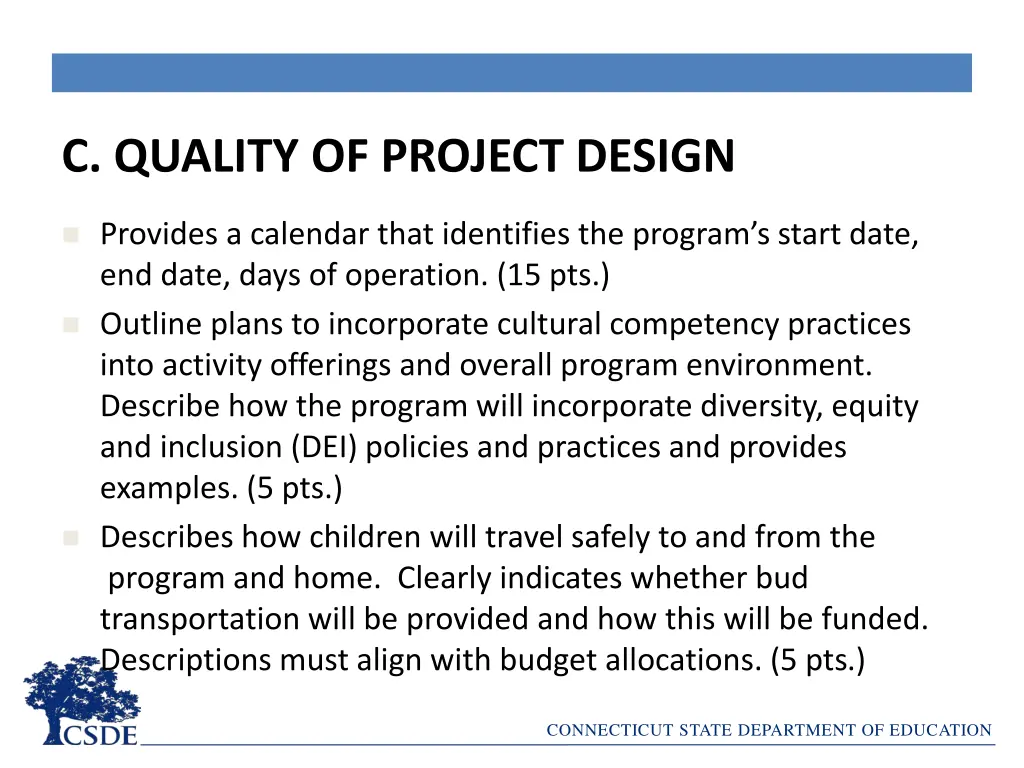 c quality of project design 1