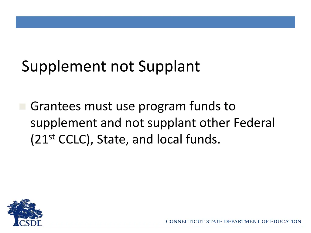 supplement not supplant