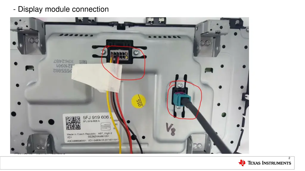 display module connection