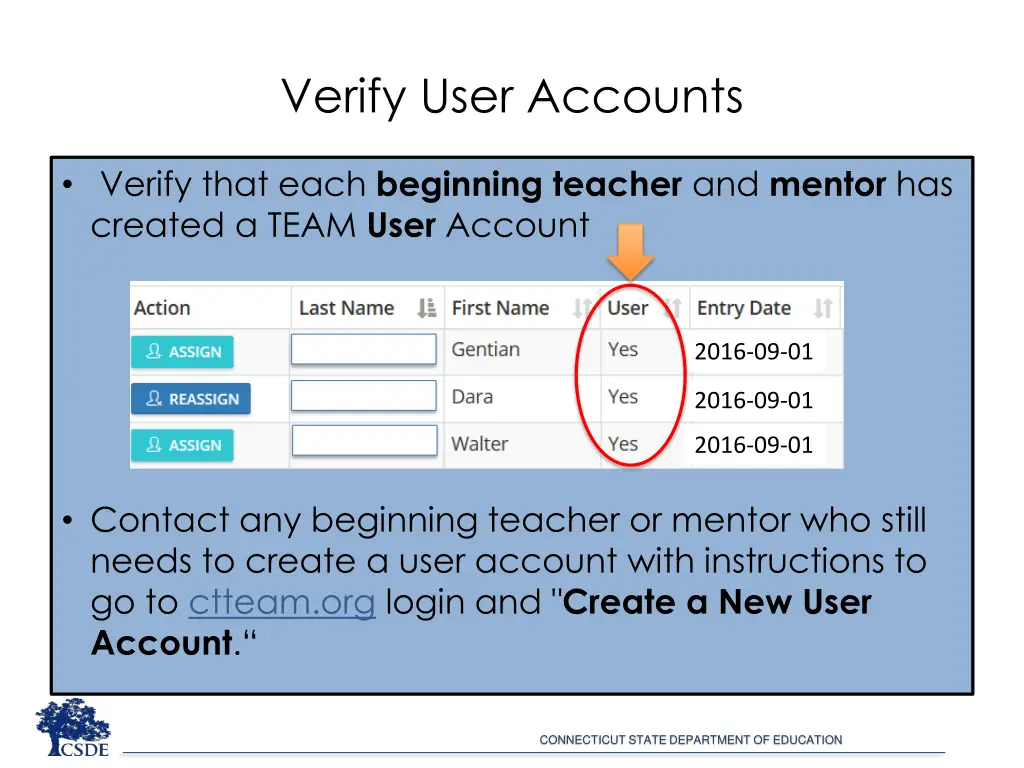 verify user accounts