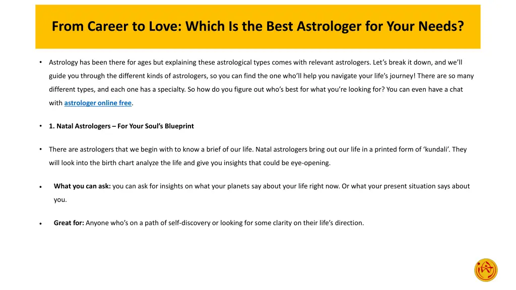 from career to love which is the best astrologer 1