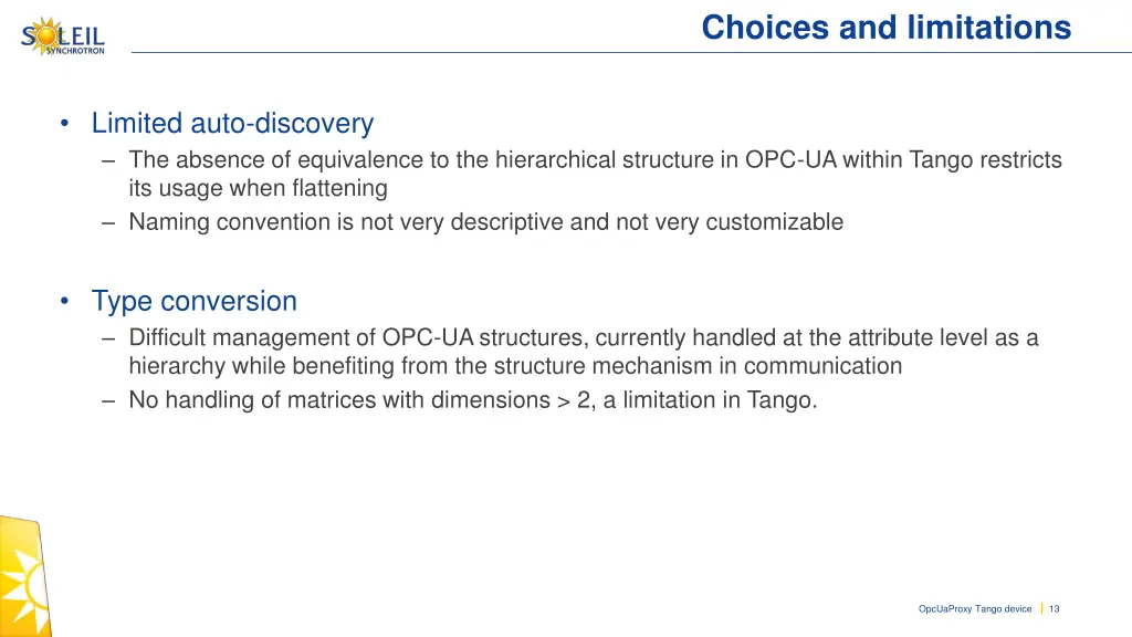choices and limitations 1