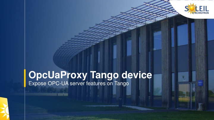 opcuaproxy tango device expose opc ua server