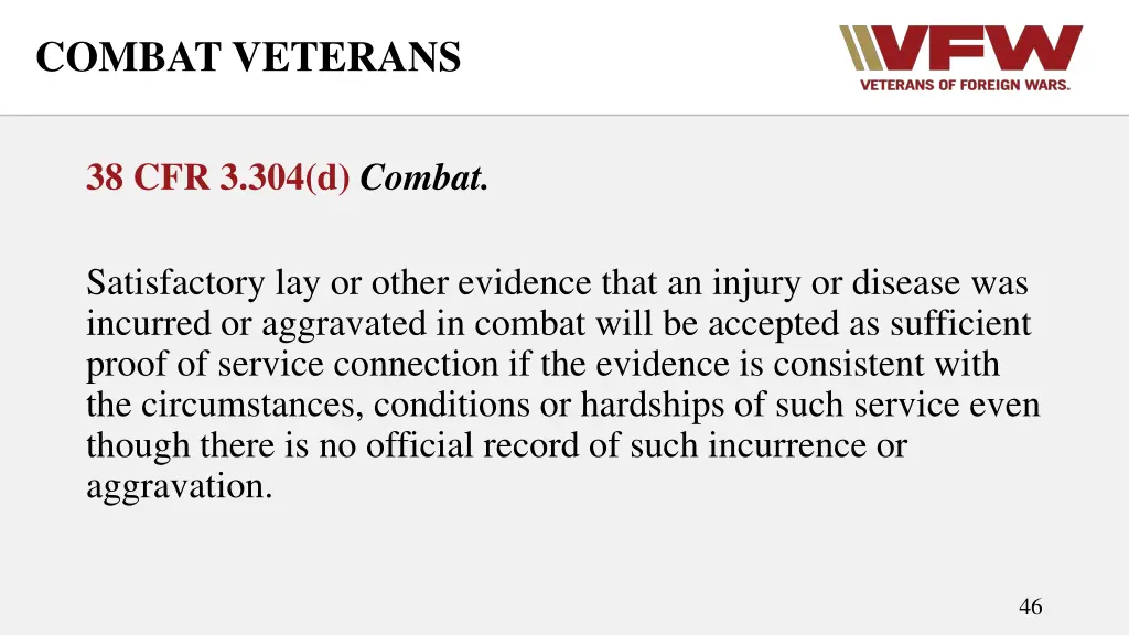 combat veterans