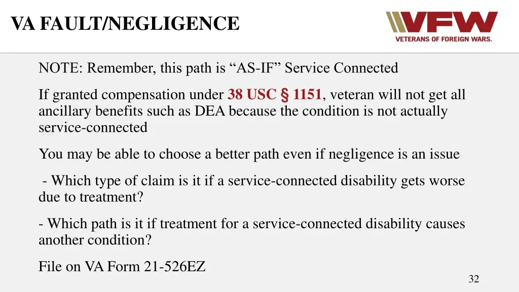 va fault negligence 2