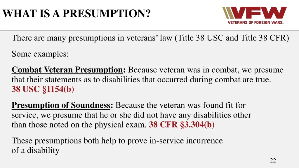 what is a presumption