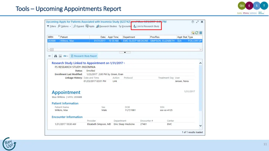 tools tools upcoming appointments report upcoming 1