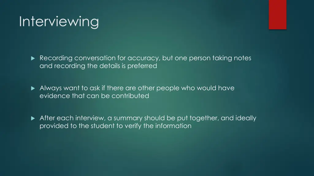 interviewing