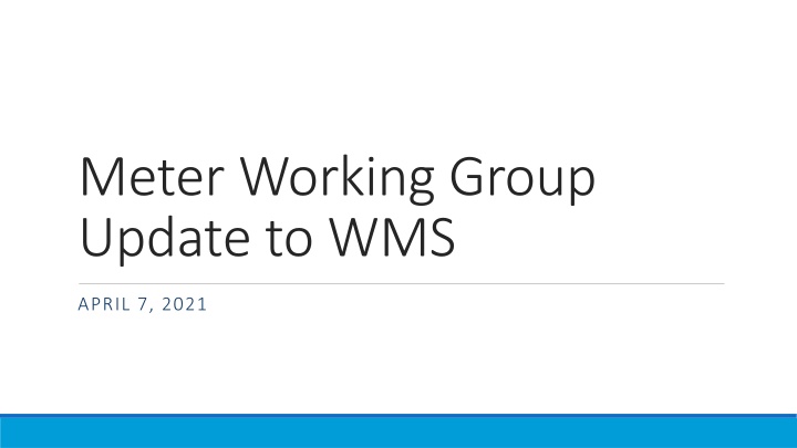 meter working group update to wms