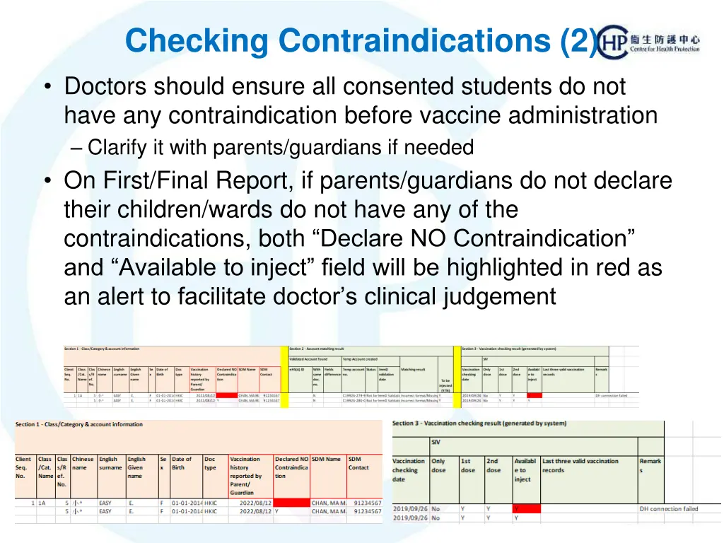 checking contraindications 2