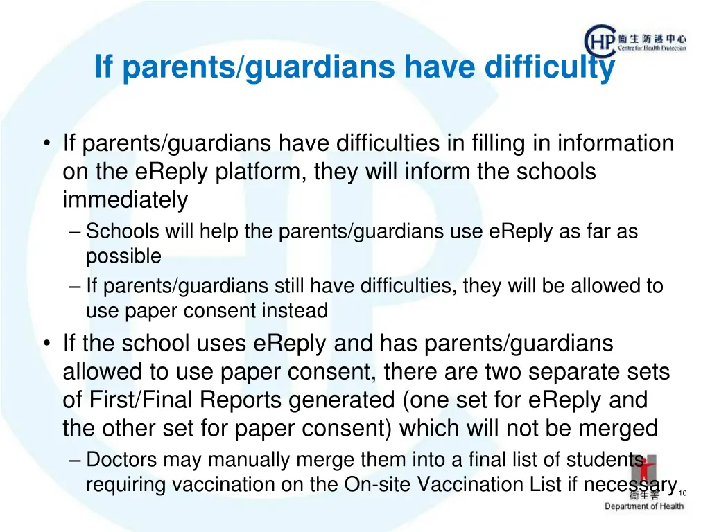if parents guardians have difficulty