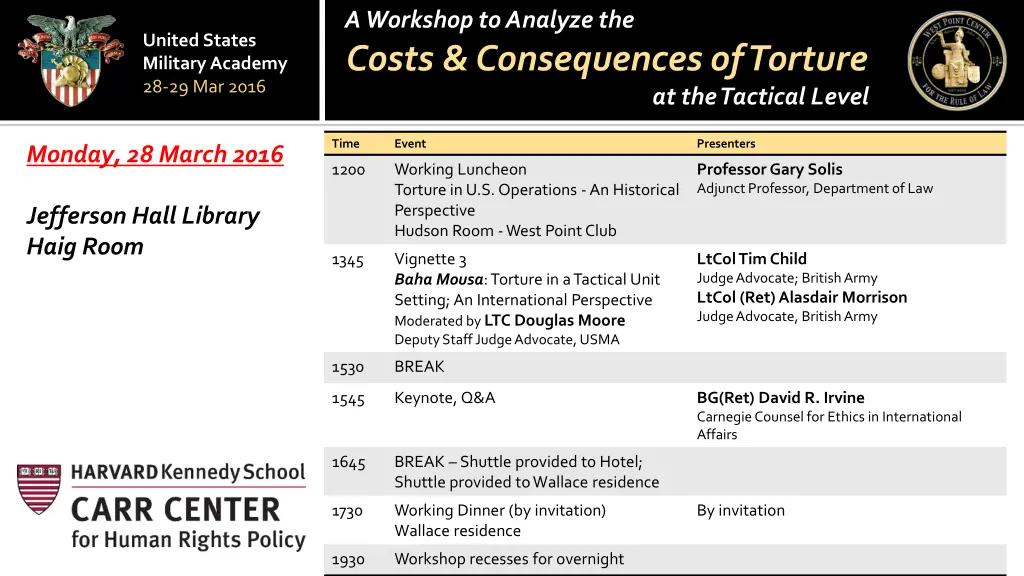 a workshop to analyze the costs consequences 3