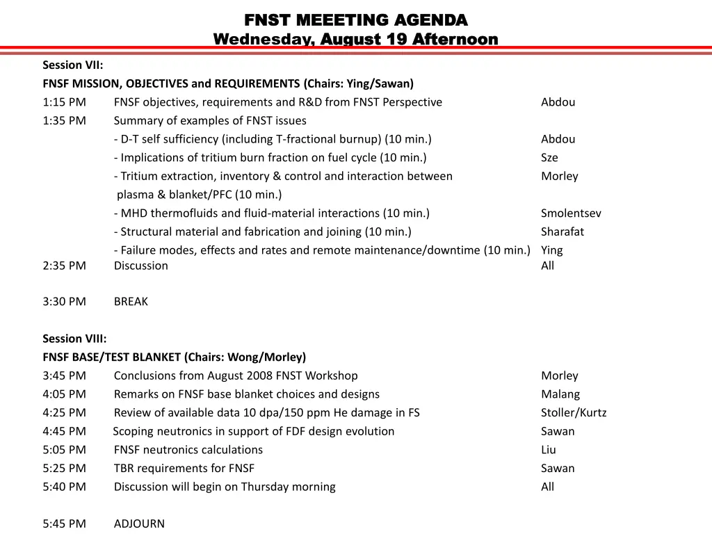 fnst meeeting agenda fnst meeeting agenda 1