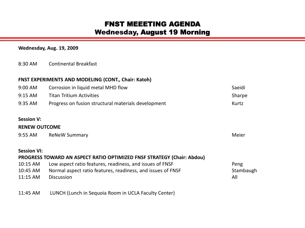 fnst meeeting agenda fnst meeeting agenda