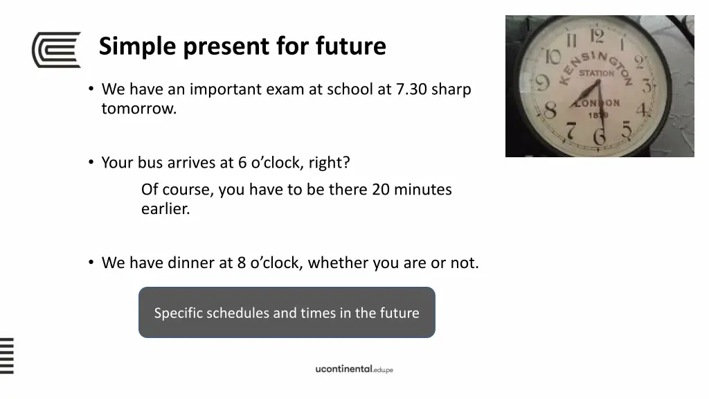 simple present for future