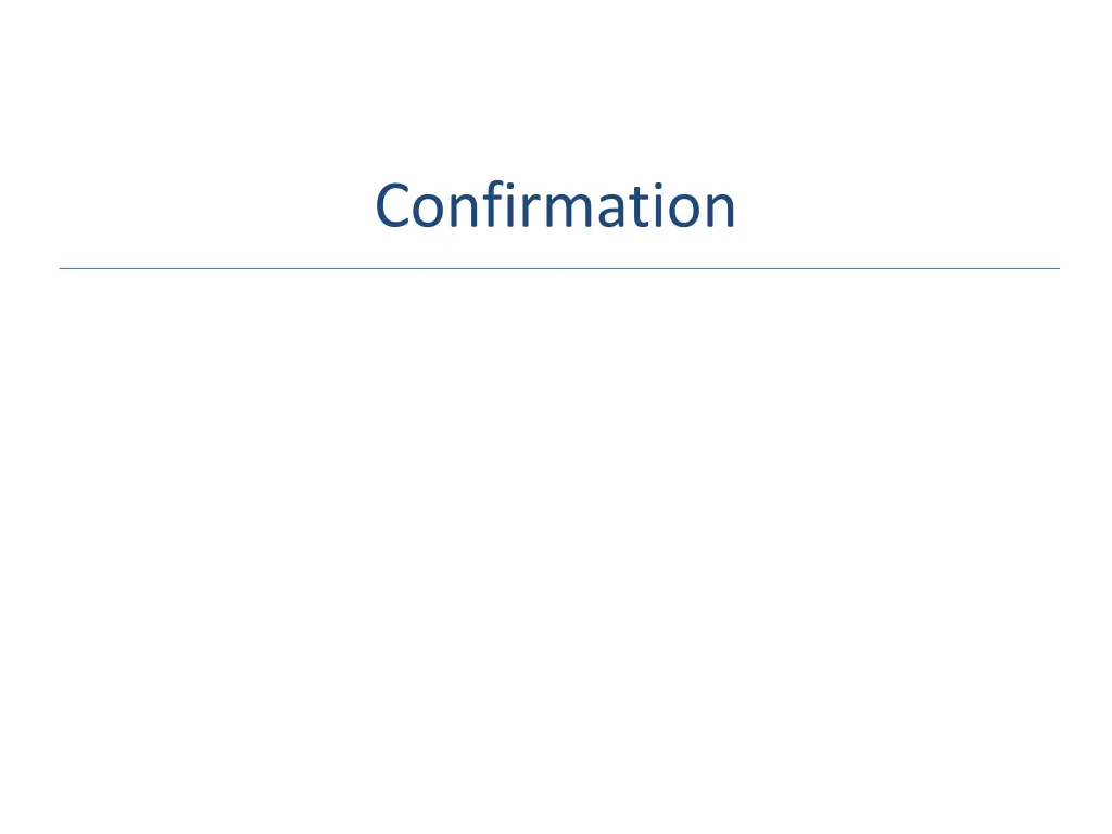 confirmation