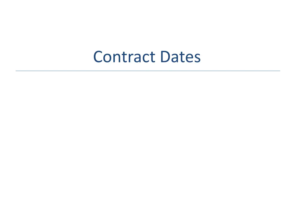 contract dates