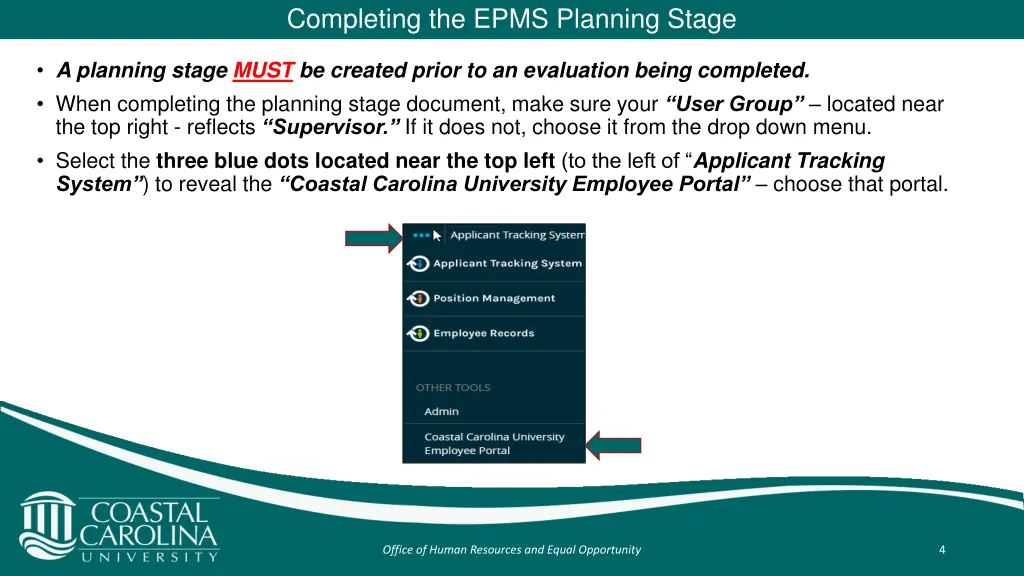 completing the epms planning stage 1
