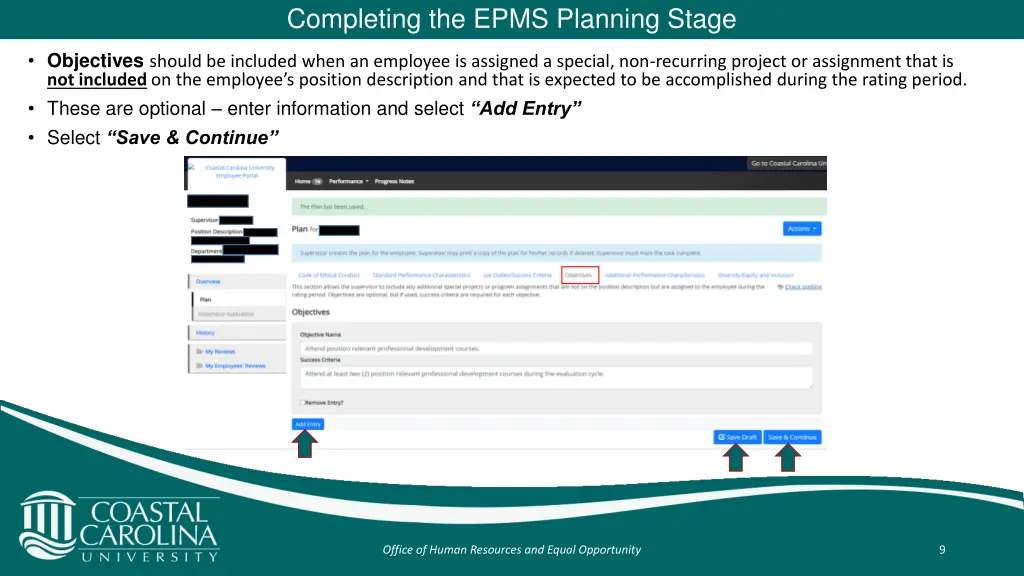 completing the epms planning stage 6