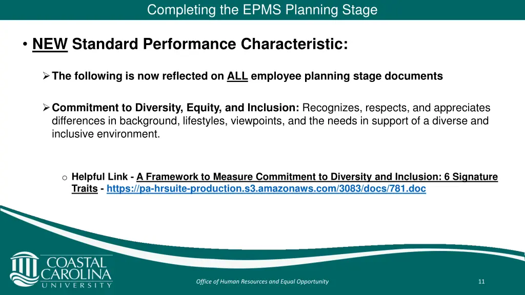completing the epms planning stage 8