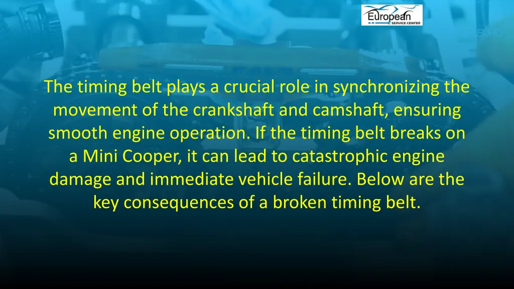 the timing belt plays a crucial role