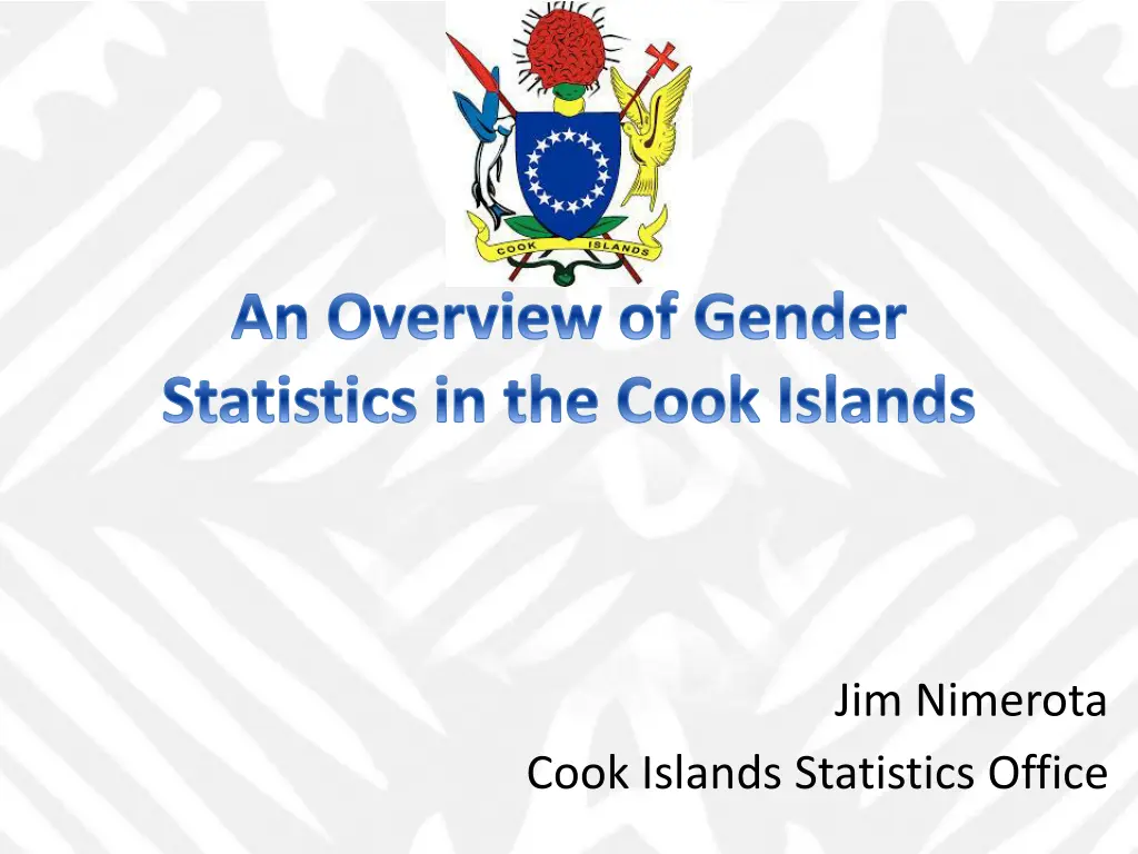 an overview of gender statistics in the cook