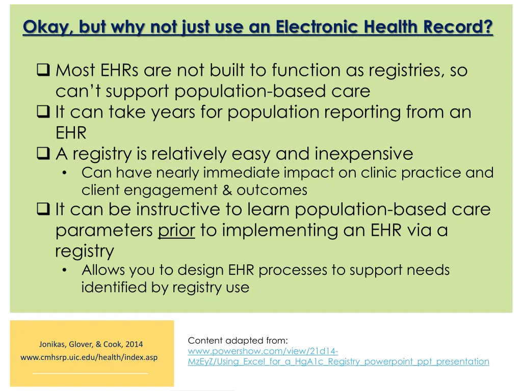 okay but why not just use an electronic health