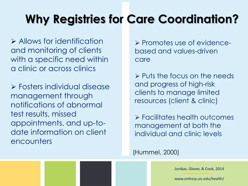 why registries for care coordination
