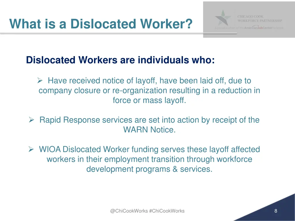 what is a dislocated worker