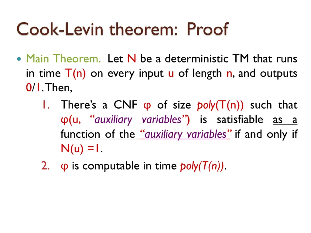cook levin theorem proof 2