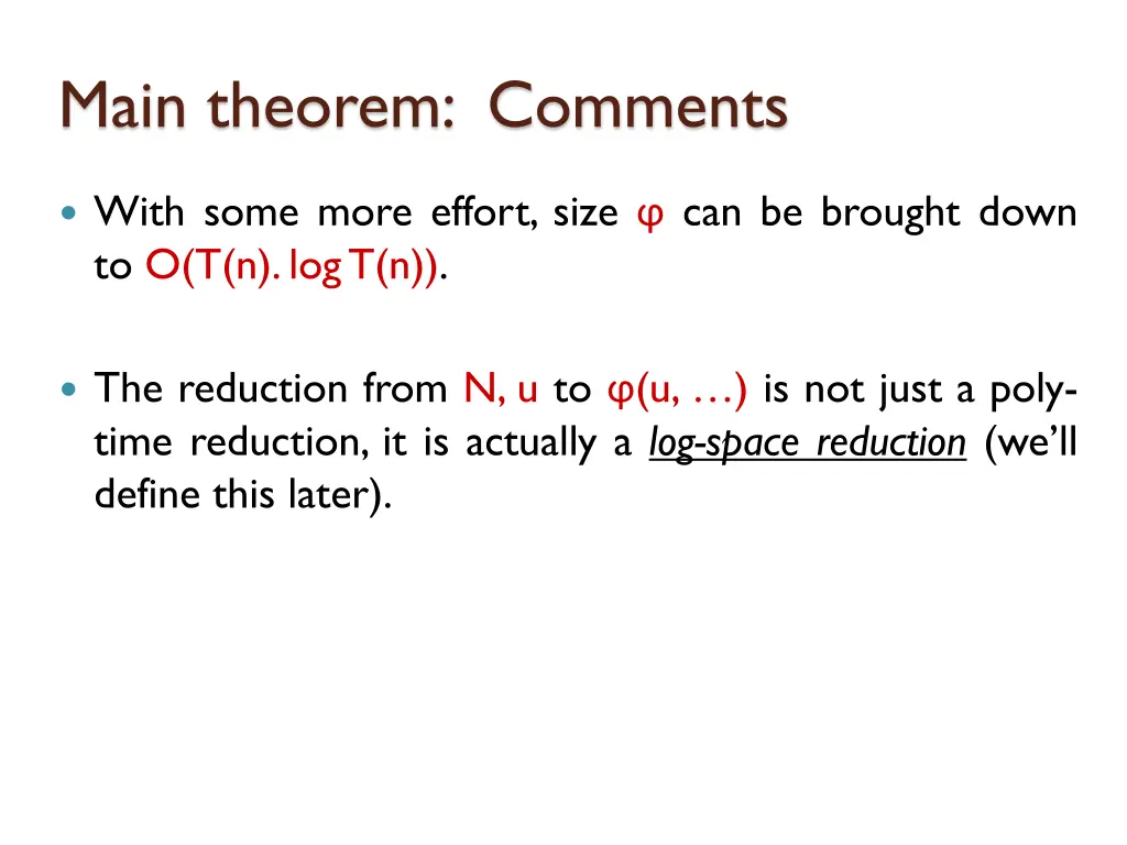 main theorem comments 2