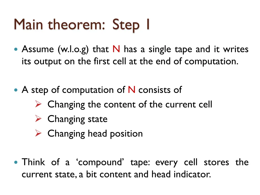 main theorem step 1 2