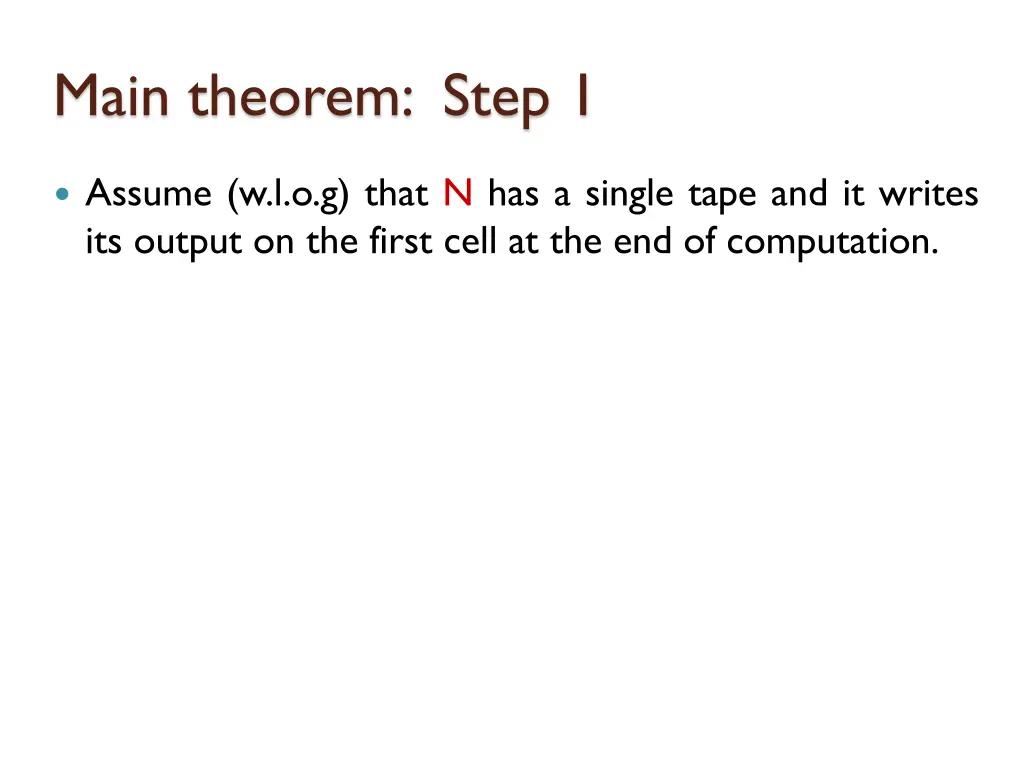 main theorem step 1