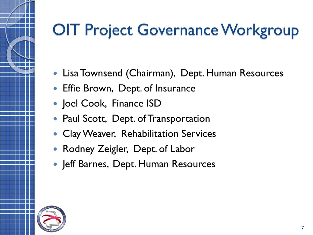 oit project governance workgroup