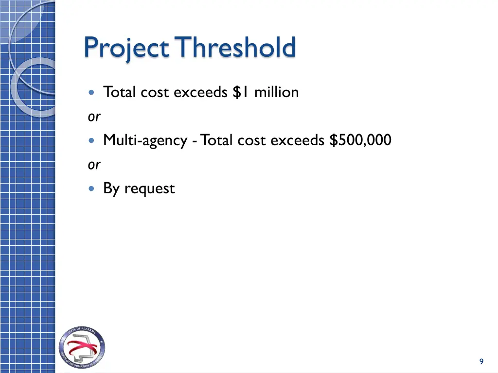 project threshold