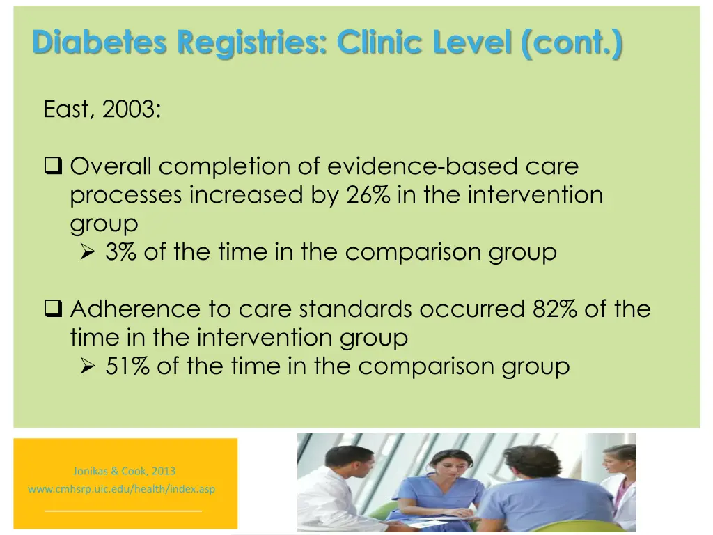 diabetes registries clinic level cont