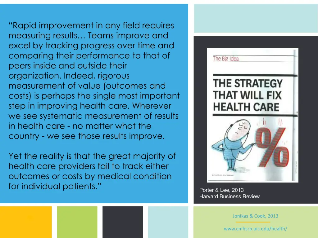 rapid improvement in any field requires measuring