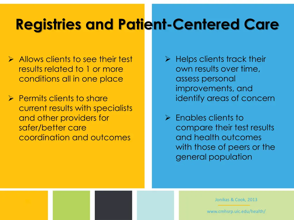 registries and patient centered care