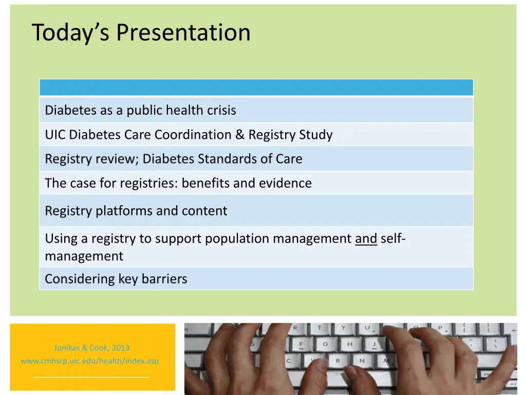 today s presentation
