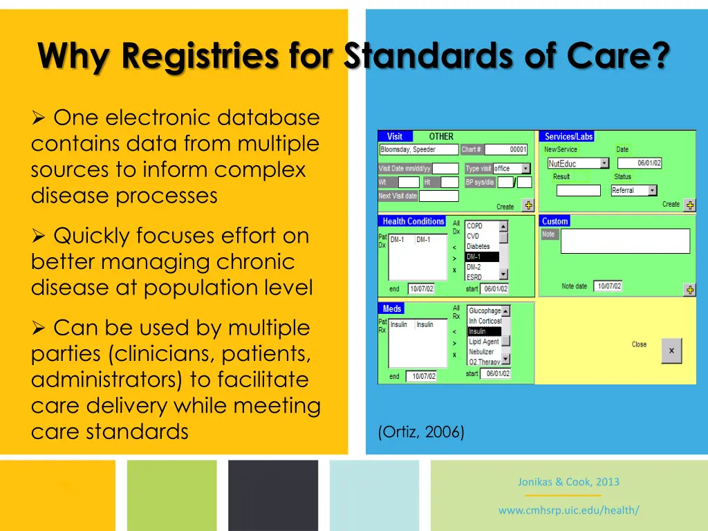 why registries for standards of care