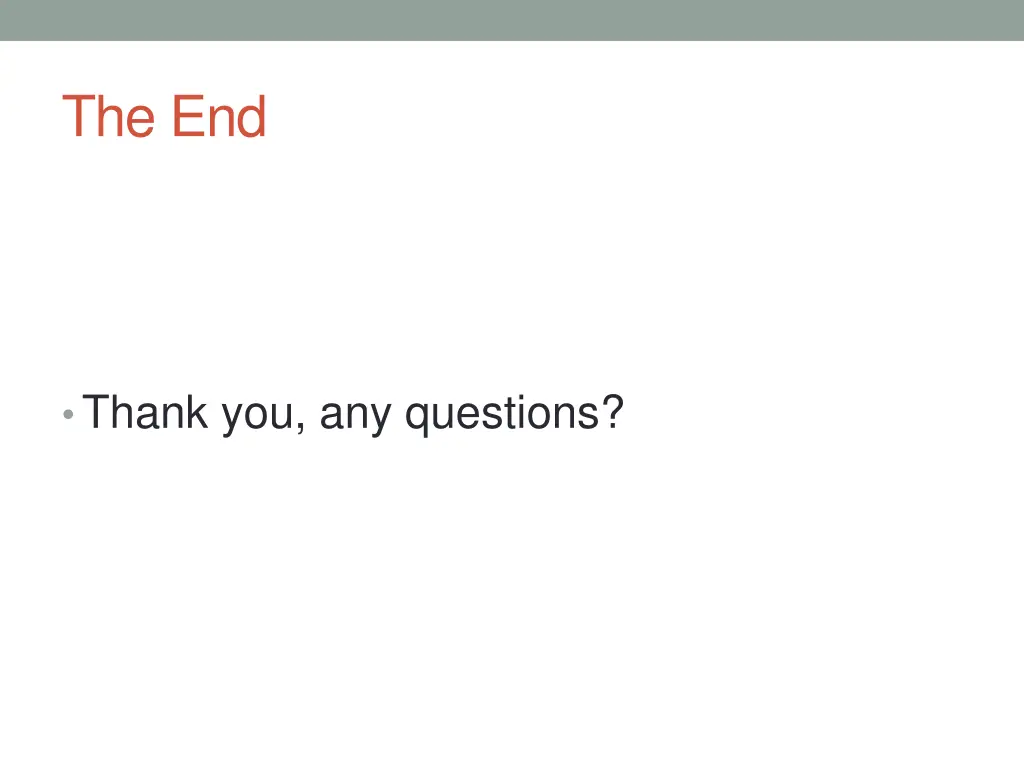 the end