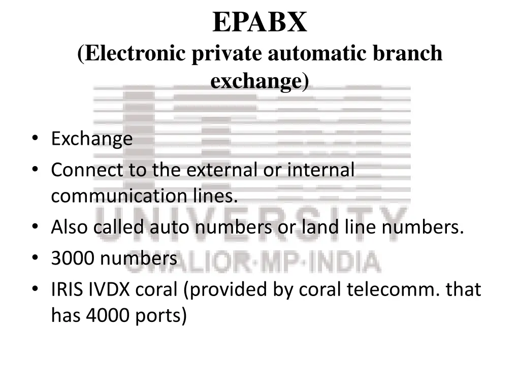 epabx 1