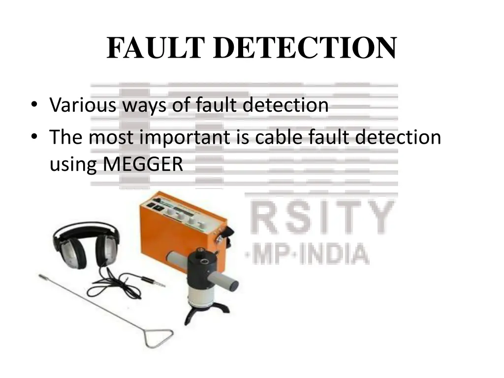 fault detection