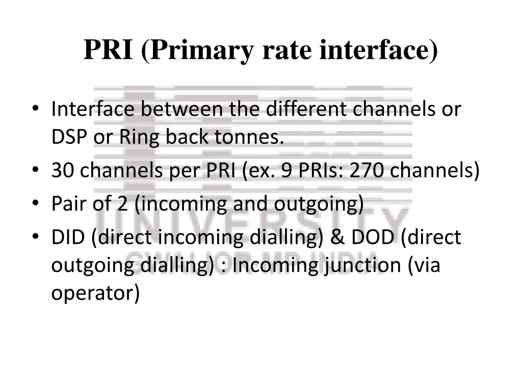 pri primary rate interface