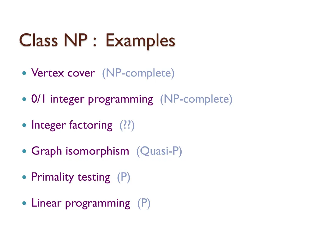 class np examples