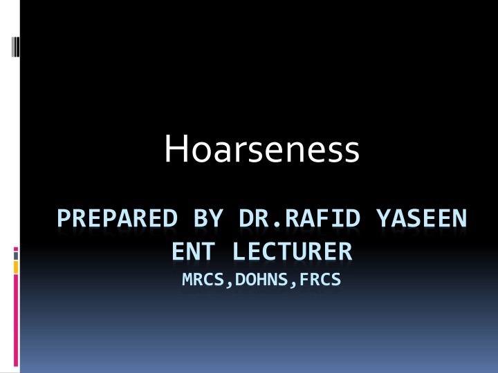 hoarseness