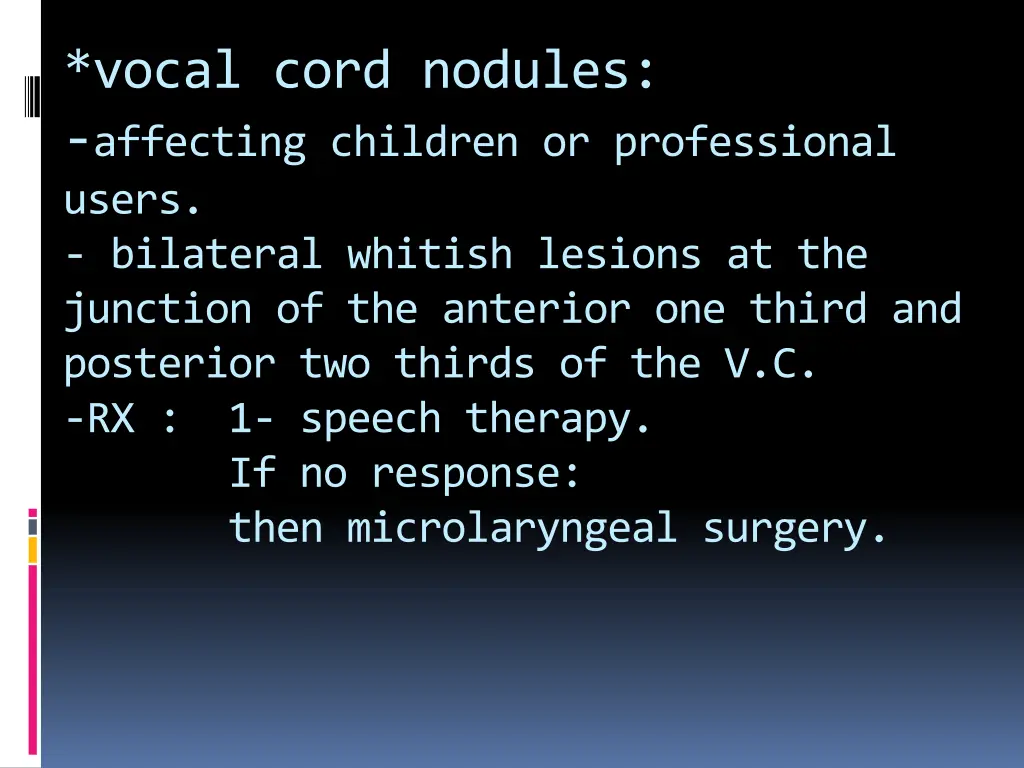 vocal cord nodules affecting children