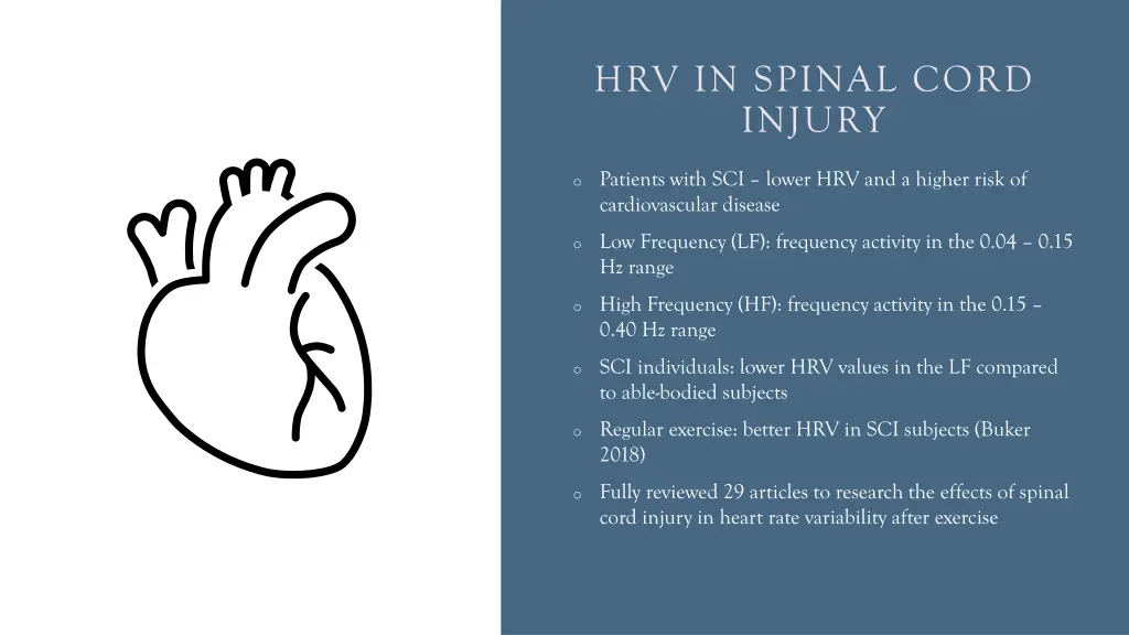 hrv in spinal cord injury