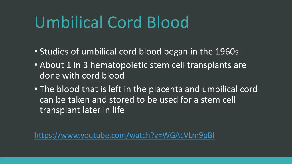 umbilical cord blood