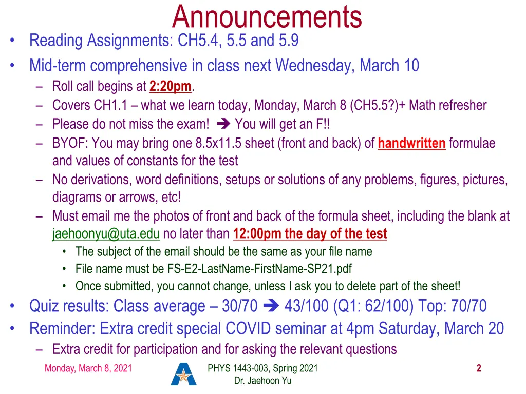 announcements